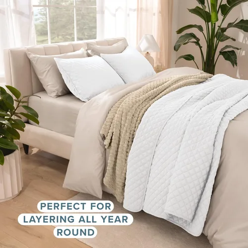 Vista 3 de Bare Home Juego de colcha – Twin/Twin Extra Long – Decoración ligera de cama – Alternativa de edredón – Colcha acolchada para todas las estaciones