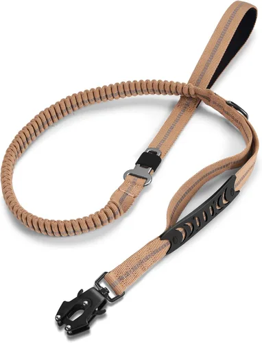 Vista 10 de Correa resistente para perro, correas de perro de 4 a 6 pies con mango de tráfico y cómodas asas acolchadas, clip de metal fácil avanzado, correa
