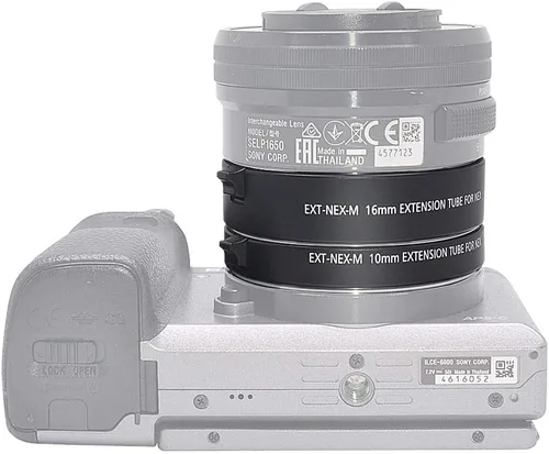 Ext-Nex-M - Anillo adaptador de tubo de extensión macro de enfoque automático de metal, 0.394 in y 0.630 in para SNY NEX E-Mount NEX