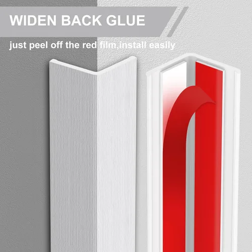 Vista 2 de Protectores de esquina – 4 protectores de esquina de pared blanco con pegamento trasero para seguridad del bebé, esquinas de escalera, protección