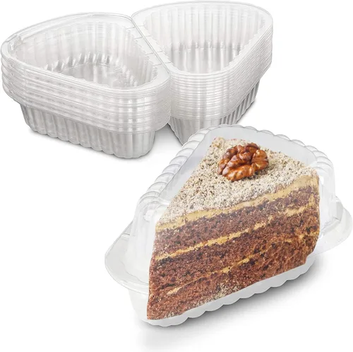 Vista 10 de MT Products Recipientes para tartas con bisagras, 4.2 x 3 x 2.35 pulgadas, contenedor de plástico extra pequeño para tartas de queso desechables