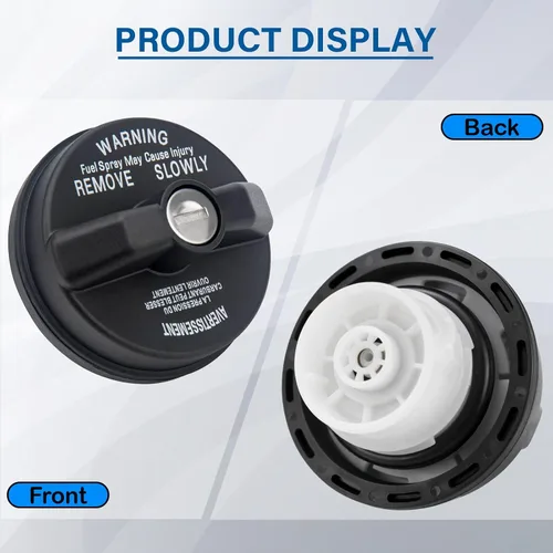Vista 5 de Tapa de gas de bloqueo, tapa de combustible con llave de repuesto 5278655AA para 2000-2020 Dodge Ram 1500 2500 3500, Journey, Caravan, Charger