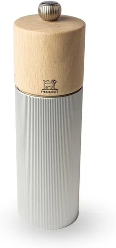 Vista 10 de Peugeot - Molinillo de pimienta de línea - Ajuste de molienda clásico - Aluminio y madera certificada PEFC - Fabricado en Francia - Color carbón. 12