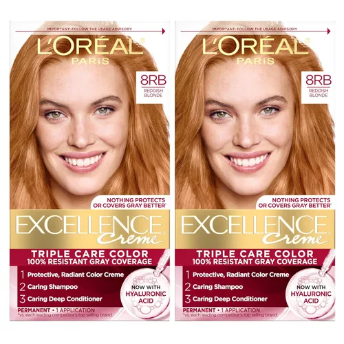 Vista 48 de L'Oreal Paris Excellence Crème - Tinte permanente para el cabello, color de cabello de triple cuidado, complejo Pro-Keratina para una cobertura