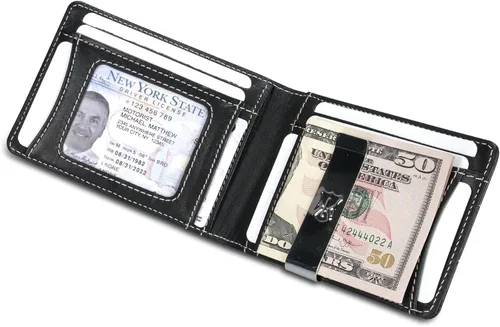 KONACK Minimalist Wallet For Men with RFID Blocking Front Pocket Bifold Leather Mens Wallet with Gift Box