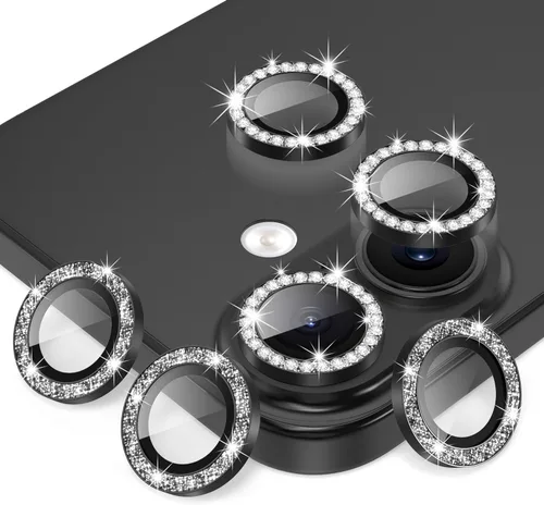 Vista 37 de AGVEE Paquete de 6 unidades para iPhone 12 Pro/12/12 Mini/11 Pro Max/11 Pro/11 Pro/11 Protector de lente de cámara, anillo de metal brillante