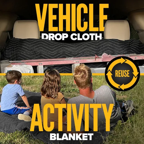 Vista 8 de US Cargo Control Mantas de mudanza 72"x80" MBDELUXE65 Econo Deluxe, (65 lb/docena de Peso), Mantas profesionales acolchadas grandes para mudanzas