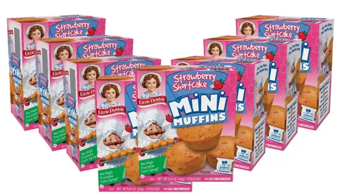 Vista 12 de Little Debbie Paquete variado de mini muffins, pastel de cumpleaños, arándanos, chispas de chocolate (1 caja cada uno)