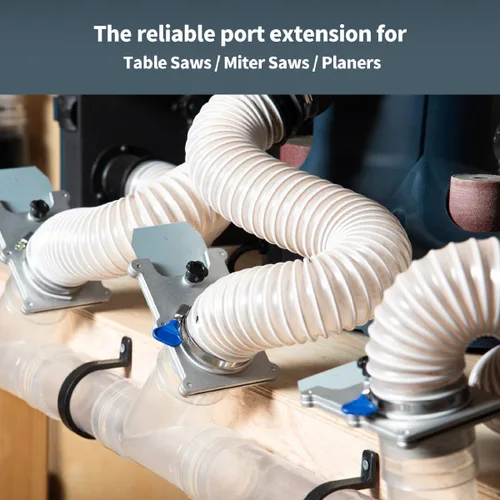 Vista 7 de POWERTEC 70134-P2V - Puerta de aluminio de 2-1/2 pulgadas para colector de polvo, accesorios de recolección de polvo, paquete de 2