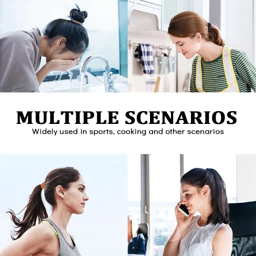 Vista 6 de 150 ligas elásticas para el cabello, bandas coloridas para cola de caballo de 0.157 pulgadas, banda elástica de 2 pulgadas de diámetro para cabello