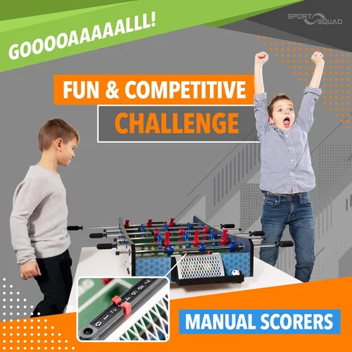 Vista 2 de Sport Squad Foosball Table - Soccer Table - Wood Foosball Table for Kids & Adults - Bar Game Table, Game Room for Home - Easy Assembly, Built Tough