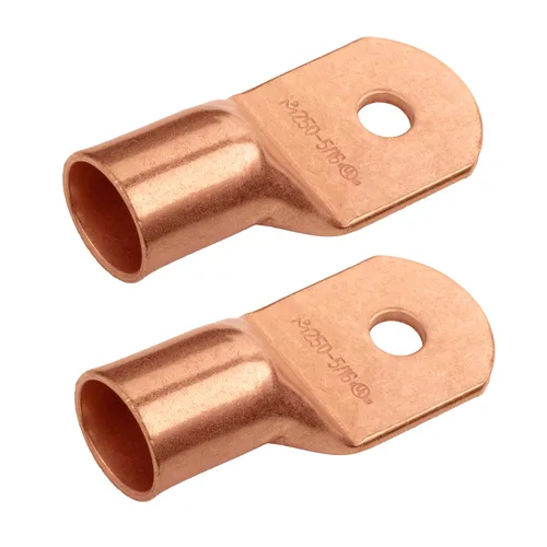 Vista 267 de SELTERM - 5 terminales de anillo resistentes para cable de batería, calibre 1/0 AWG, pernos de 1/2 pulgadas, terminales de calibre 0, ojales