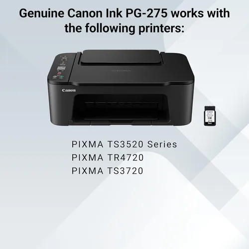 Vista 5 de Canon PG-275 - Cartucho de tinta negra original, compatible con TS3520/3522, TR4720/4722, TS3720/3722