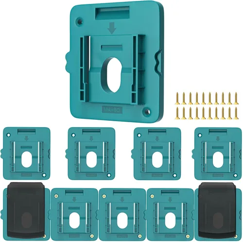 Soporte de montaje de batería funciona para baterías Makita de 18 V, soporte de pared para BL1860 BL1850 BL1840 BL1830, organiza coche/taller/camión