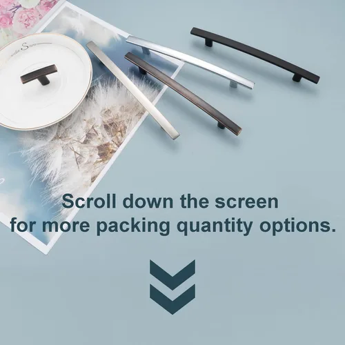 Vista 6 de KOOFIZO Paquete de 5 tiradores de barra curvada maciza para armario, manija de arco de muebles de bronce aceitado, 3 pulgadas2.992 in, agujero