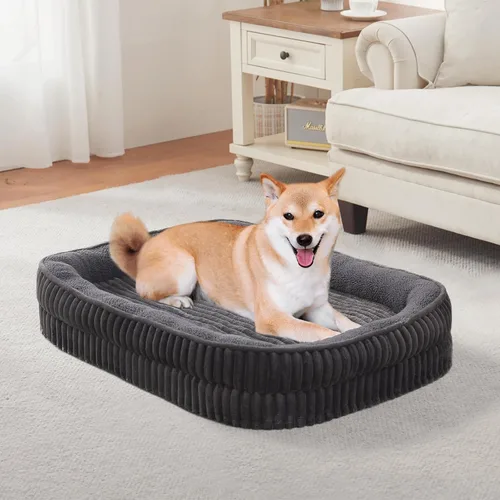 Vista 9 de Cama ortopédica para perros para cachorros, razas de perros extra pequeñas, cama ovalada para gatos, sofá cama de espuma para huevos de alta