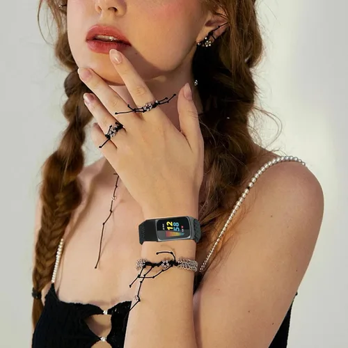 Vista 4 de Bandas elásticas trenzadas para Fitbit Charge 5Fitbit Charge 6 para mujeres y hombres, correas elásticas de nailon para Fitbit Charge 5Charge 6