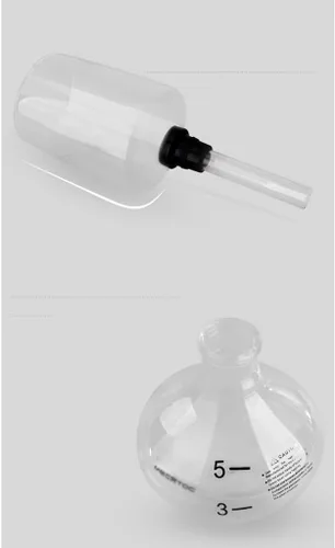 Vista 2 de JITEM Cafetera Syphon Cafetera manual retro de vidrio al vacío sifón percoladores 3-5 tazas de vidrio de mesa de sifón cafetera para café o té