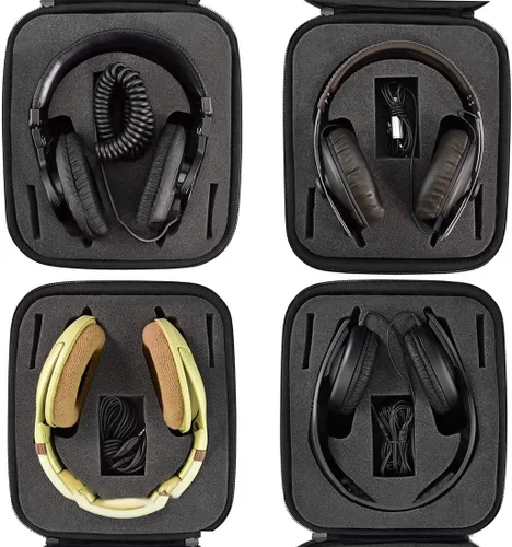 Vista 5 de Geekria Shield - Funda para auriculares compatible con SHURE SRH440, SRH240A, funda de repuesto rígida para viajes, bolsa de transporte