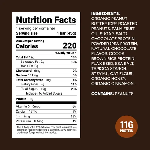 Vista 4 de FROPRO Barras de proteína vegetal – Barras de proteínas a base de plantas, totalmente naturales, sin gluten, lácteos y soja, barras altas