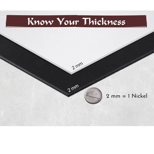 Vista 3 de Espuma EVA de Retención de Forma para Cosplay 2mm (1mm-10mm) 35.56x99.06 cm Negra o Blanca. Láminas de Espuma EVA de Alta Densidad de 85 kg/m3