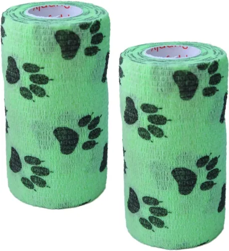 Vista 97 de Cinta adhesiva para veterinarios (negro) (paquete de 2) (2 pulgadas x 15 pies), autoadhesiva, adherente, cohesiva, flexible, autoadhesiva, rollo