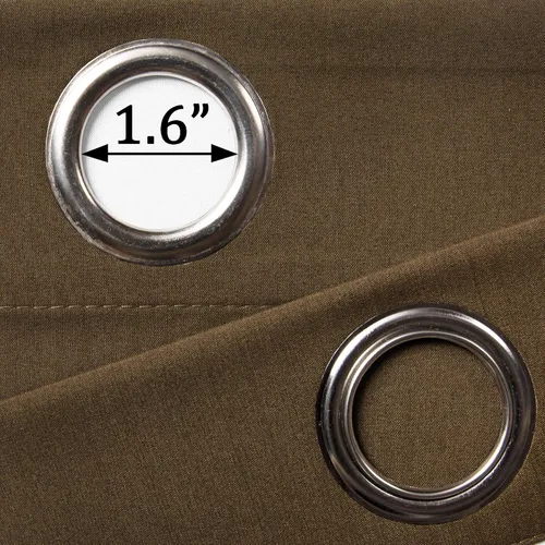 Vista 7 de Lush Decor Absolute Blackout Mocha - Par de paneles de cortinas para ventana con aislamiento y ojales oscurecimiento de habitación eficiencia