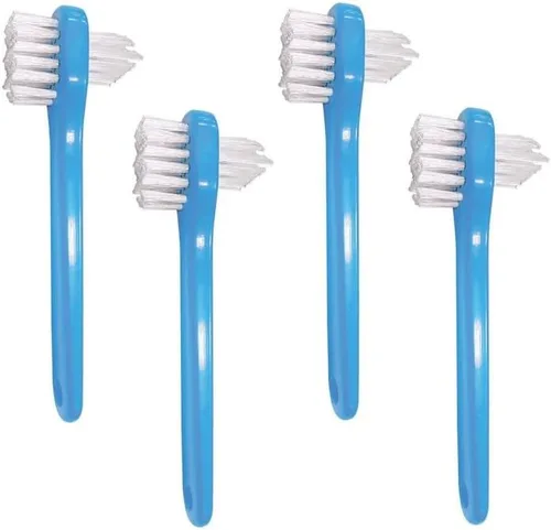 Vista 7 de Cepillo de doble cabeza para dentadura, cuidado de limpieza, cepillo de dientes para dentaduras todos los días y uso de viaje (surtido)