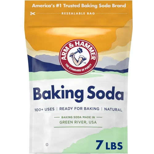 Vista 9 de ARM & Hammer Bicarbonato de sodio fabricado en Estados Unidos, ideal para hornear, puro y natural, bolsa de 2.7 libras