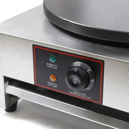 Vista 4 de Máquina de crepas eléctrica comercial de 16 pulgadas, sartén eléctrica antiadherente de 110 V 2.8 KW con esparcidor de madera (estilo 2)
