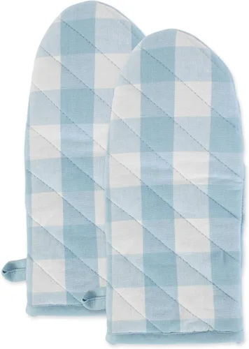 Vista 12 de DII Buffalo Check Kitchen Collection, juego de cocina clásico de granja, guante de horno, rojo y negro, 2 piezas