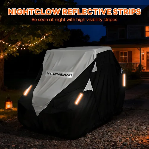 Vista 7 de Neverland Cubierta UTV impermeable 300D resistente 2-3 plazas/4-6 plazas 4 puertas lado a lado, protección para todo tipo de clima, compatible