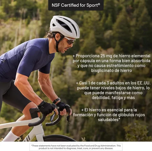 Vista 5 de Hierro Bisglycinate 60 cápsulas vegetarianas, 1