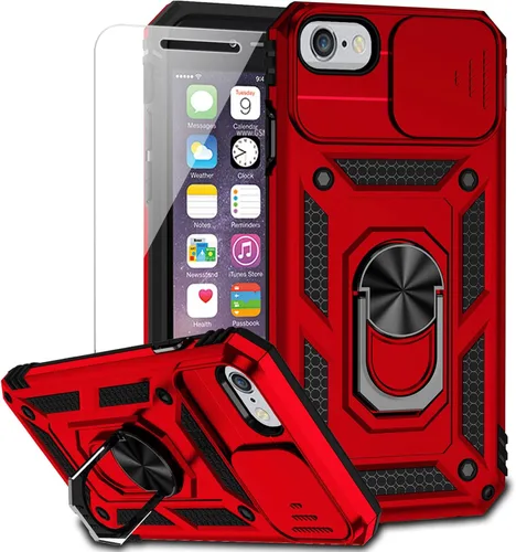 Vista 13 de Funda para iPhone SE (3ª y 2ª generación 2022/2020) y iPhone 8/7/6 con cubierta para lente de cámara, protector de pantalla HD, protección contra