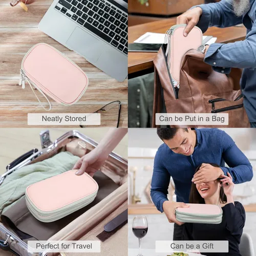 Vista 162 de FYY Organizador para accesorios electrónicos, para viajes, para cables, celular y cargadores, estuche portátil, impermeable, doble capa, bolsa