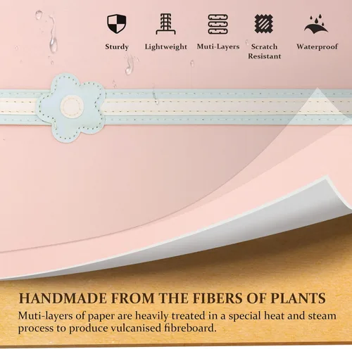 Vista 2 de COTRUNKAGE Vintage Checked Luggage Sets 2 Piece TSA Lock Suitcase for Women with 16" Suitcase Bag, Cherry Pink