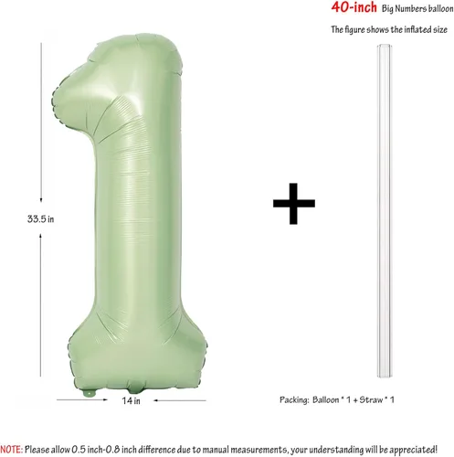 Vista 471 de Globos de 40 pulgadas con números de caramelo, papel de aluminio de helio, globos de látex de Mylar para fiesta de cumpleaños, decoración digital 0