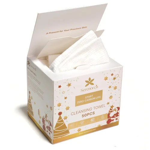 Vista 15 de Toallas faciales desechables 100% algodón, 120 unidades, tejido de algodón suave para piel sensible, toallitas secas removedoras de maquillaje
