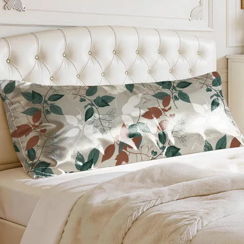 Vista 61 de EXQ Home - Funda de almohada de satén para cuidar el cabello y la piel, tamaño estándar, de seda con estampado negro, juego de 2 fundas con cierre