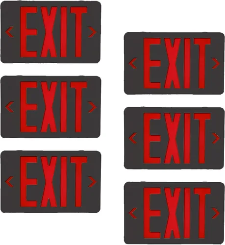 Vista 15 de CM MZY Señal de salida negra, señal de emergencia verde de doble cara, luz de salida de emergencia con batería de respaldo, certificado UL