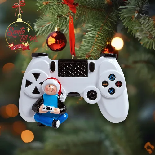 Vista 4 de Video Game Christmas Ornament 2025 Personalized Gaming Controller Gift for Teenage Boy, Son, Grandson, or Boyfriend – Custom Holiday Keepsake for