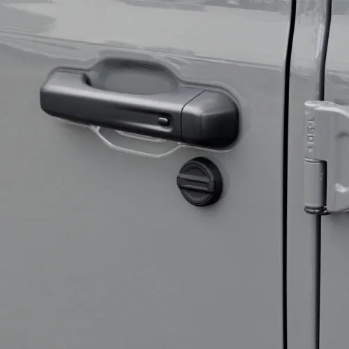 Vista 5 de AZUTO Cubiertas de ojo de cerradura para Jeep Wrangler (JL) / Gladiator (JT) 2018-2026 Accesorios de seguridad de puerta, artículo de protección