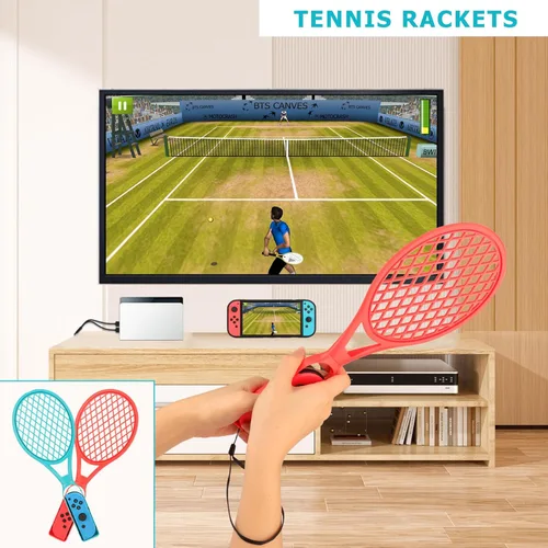 Vista 3 de RTop 24 in 1 Switch Sports Accessories Kit for Nintendo Switch Sports, Switch Controllers Joy-Con Grips, Family Accessories Bundle Compatible with