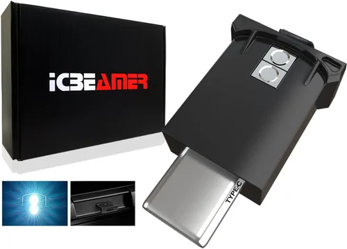 Vista 21 de ICBEAMER Smart USB 1-Paquete (Azul) Luz de Noche LED Automática Plug-in Miniatura para Coche, Van, Pickup, Camión, Interior, Maletero, Iluminación