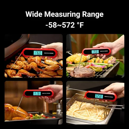 Vista 6 de Termómetro profesional 3 veces más rápido de 0.5 segundos para carne de lectura instantánea, digital, alta precisión ± 0.5 °F, impermeable IP67