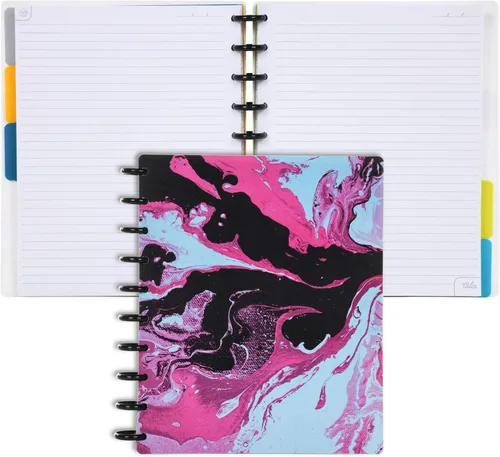 Vista 104 de Talia - Cuadernos de notas con tapas, planificador, personalizables, (Rosa de los 90, Junior (5.5 pulgadas x 8.5 pulgadas))