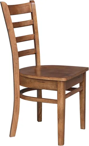 Vista 34 de IC International Concepts Juego de dos sillas auxiliares Emily, color nogal/carbón lavado