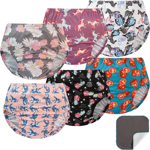 Vista 8 de EZ Moms Paquete de 6 unidades de ropa interior de plástico suave para niños pequeños, funda de pañales reutilizable para bebé, fundas de ropa