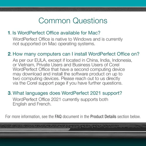 Vista 9 de Corel WordPerfect Office Home & Student 2021 Office Suite of Word Processor, Spreadsheets & Presentation Software [PC Disc]