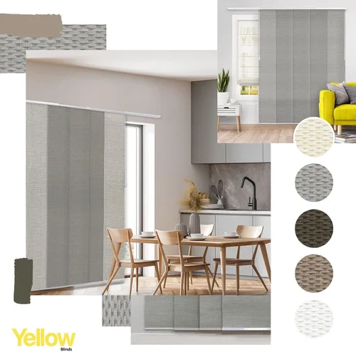 Vista 3 de Persianas de panel ajustables para puerta corrediza de vidrio, 46-86 pulgadas de ancho x 0-96 pulgadas de alto, persianas verticales recortables